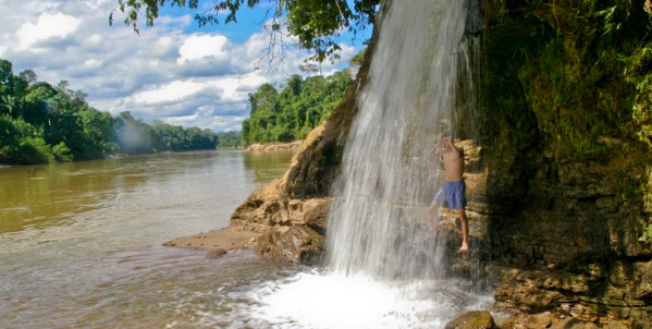 Waterfall at Las Piedras Amazon Center (LPAC)
