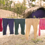 Children's clothes hanging out to dry
